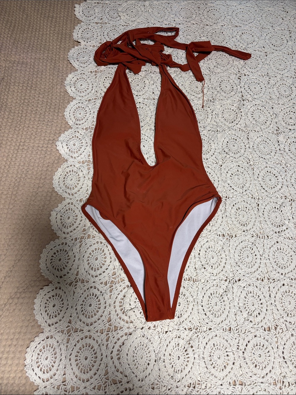 Rust Colored One-Piece Swimsuit